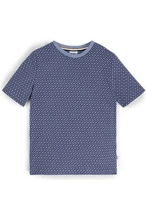 HUGO BOSS Dziecięca koszulka z bawełny z monogramowym nadrukiem na całej powierzchni