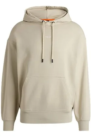HUGO BOSS Bluza z kapturem z bawełny dresowej z kontrastowym logo