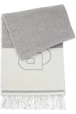 HUGO BOSS Wykonany z mieszanki wełny szal z monogramem Double B