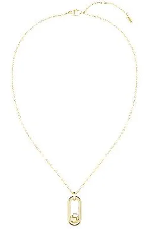 HUGO BOSS Gold-tone chain necklace with Double B monogram pendant