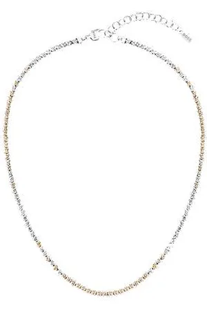 HUGO BOSS Adjustable necklace with clear and champagne-coloured crystals