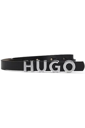 HUGO BOSS Pasek z włoskiej skóry z klamrą z logo
