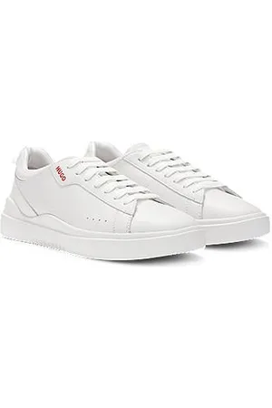 HUGO BOSS Sznurowane sneakersy z podeszwą cupsole i skórzaną cholewką