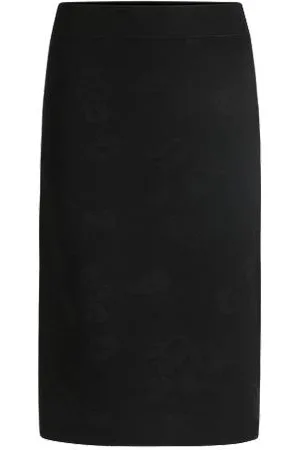 HUGO BOSS Spódnica z dzianinowego żakardu