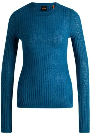 HUGO BOSS Sweter o wąskim kroju z mieszanki wełny.