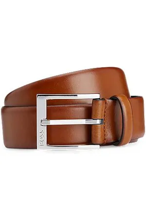 HUGO BOSS Pasek włoskiej produkcji ze sprzączką z logo