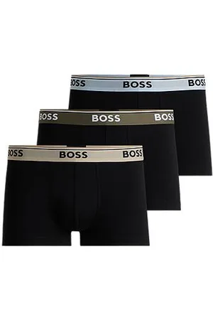 HUGO BOSS Trzypak bokserek z elastycznej bawełny z logo na gumce