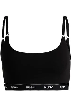 HUGO BOSS Dwupak braletek z bawełny ze stretchem z pasem z logo