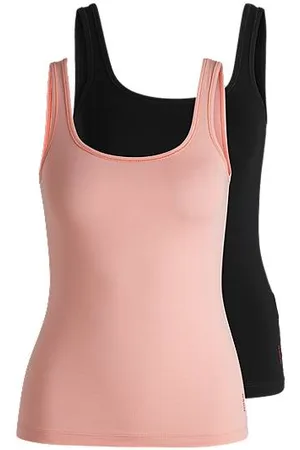 HUGO BOSS Dwupak podkoszulków z elastycznej bawełny ozdobionych logo