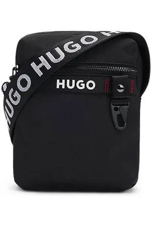 HUGO BOSS Torba-reporterka z regulowanym paskiem z logo i zapięciem na zamek błyskawiczny