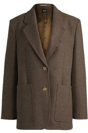 HUGO BOSS Marynarka o kroju oversize z melanżowej mieszanki wełny