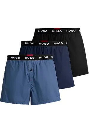HUGO BOSS Trzypak bawełnianych bokserek z gumką z logo