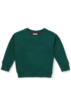 HUGO BOSS Dziecięca bluza z mieszanki bawełny z wyszywanym logo