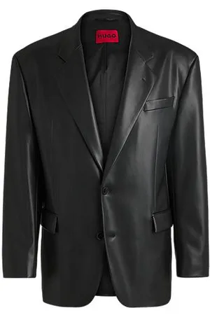 HUGO BOSS Marynarka o kroju oversize ze sztucznej skóry