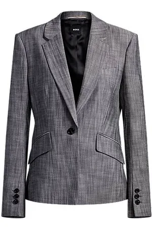 HUGO BOSS Marynarka o wąskim kroju z melanżowego połyskującego sztucznego materiału