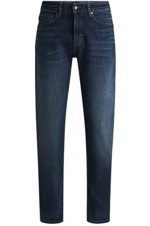 HUGO BOSS Jeansy Maine o regularnym kroju z denimu ze stretchem w kolorze średniego błękitu