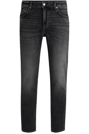 HUGO BOSS Jeansy Maine o regularnym kroju z komfortowego czarnego denimu ze stretchem