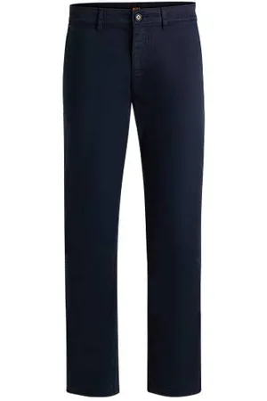 HUGO BOSS Chinosy o regularnym kroju z satyny bawełnianej ze stretchem