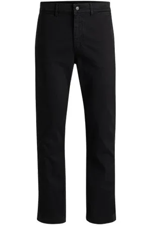 HUGO BOSS Chinosy o regularnym kroju z satyny bawełnianej ze stretchem