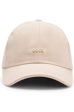 HUGO BOSS Czapka z daszkiem z bawełnianego diagonalu ozdobiona metalowym logo