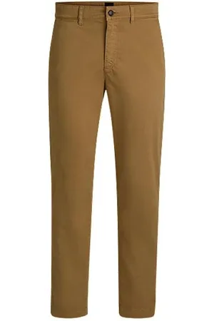 HUGO BOSS Chinosy o regularnym kroju z satyny bawełnianej ze stretchem