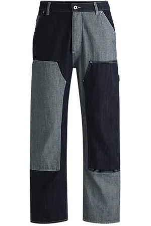 HUGO BOSS Luźne jeansy z mieszanki denimu