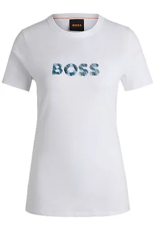 HUGO BOSS Koszulka z bawełnianego dżerseju z sezonowym logo