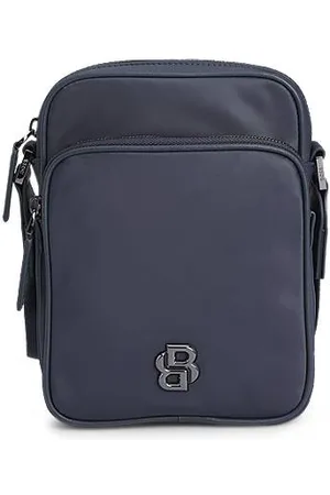 HUGO BOSS Torba reporterka z diagonalu z monogramem Double B