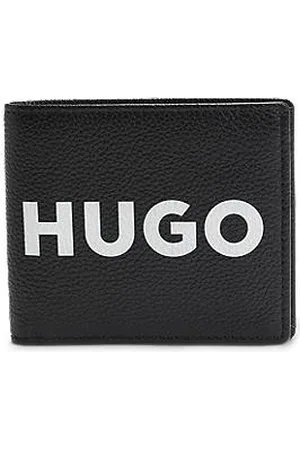 HUGO BOSS Portfel z ziarnistej skóry z kontrastowym logo