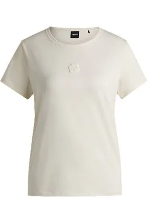 HUGO BOSS Koszulka z merceryzowanej bawełny z monogramem Double B