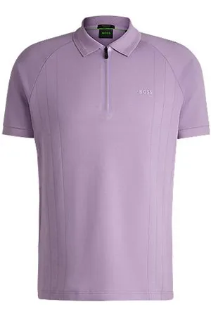 HUGO BOSS Bawełniana koszulka polo z elastycznego materiału o oryginalnej fakturze