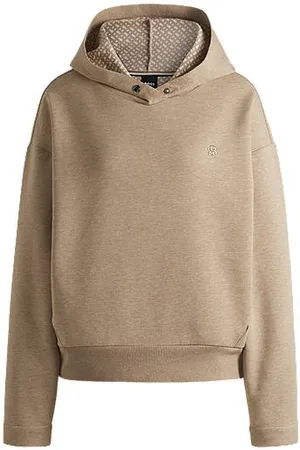 HUGO BOSS Bluza z kapturem z mieszanki bawełny z monogramem Double B