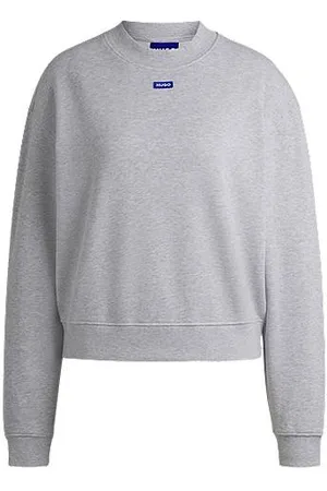 HUGO BOSS Bluza z bawełny frotté z naszywką z logo