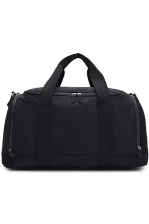 HUGO BOSS Torba sportowa ze srebrnymi detalami z polerowanego metalu