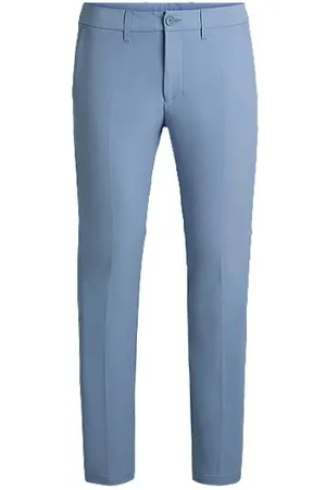 HUGO BOSS Spodnie o wąskim kroju z hydrofobowego materiału ze stretchem