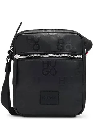 HUGO BOSS Torba reporterka ze sztucznej skóry z pionowym logo