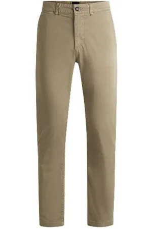 HUGO BOSS Chinosy o regularnym kroju z satyny bawełnianej ze stretchem