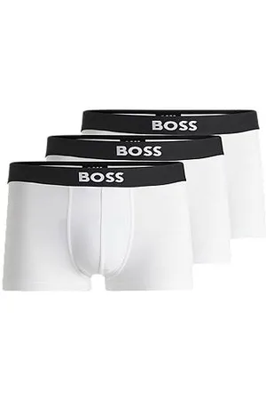 HUGO BOSS Trzypak bokserek z elastycznej bawełny z logo na gumce