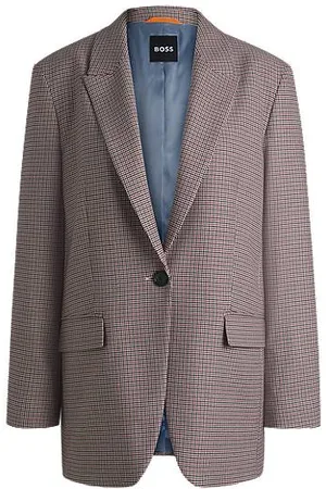 HUGO BOSS Marynarka o swobodnym kroju z elastycznego materiału z mikrowzorem