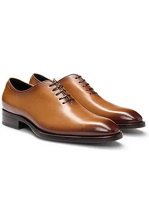 HUGO BOSS Wykonane we Włoszech buty typu oxford z oksydowanej skóry