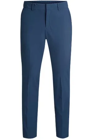 HUGO BOSS Spodnie o wąskim kroju z poręcznego elastycznego materiału softshell
