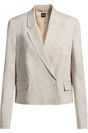 HUGO BOSS Marynarka o regularnym kroju z melanżowego elastycznego materiału