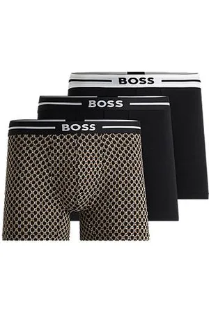 HUGO BOSS Trzypak bokserek z bawełny ze stretchem z logo