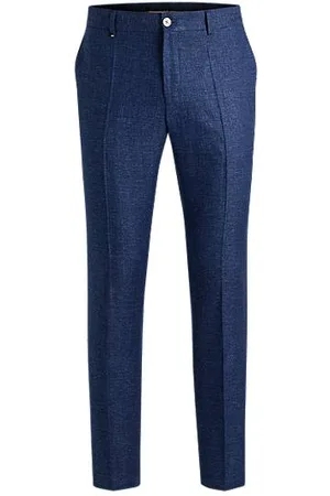 HUGO BOSS Formalne spodnie z elastycznego materiału z mikrowzorem