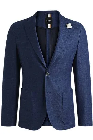 HUGO BOSS Marynarka o wąskim kroju z materiału z mikrowzorem