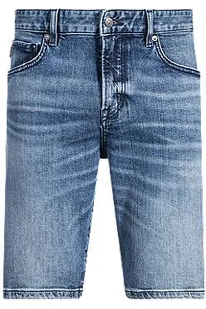 HUGO BOSS Szorty Maine z komfortowego niebieskiego denimu ze stretchem