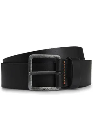 HUGO BOSS Pasek ze skóry z klamrą z logo