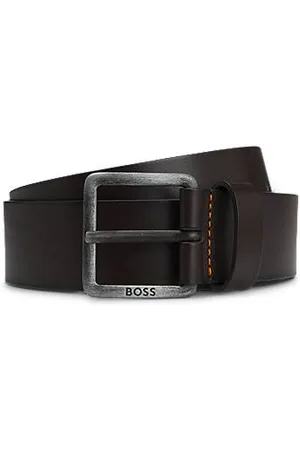 HUGO BOSS Pasek ze skóry z klamrą z logo