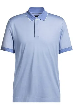 HUGO BOSS Koszulka polo z bawełny i jedwabiu z detalami o wyrazistej strukturze