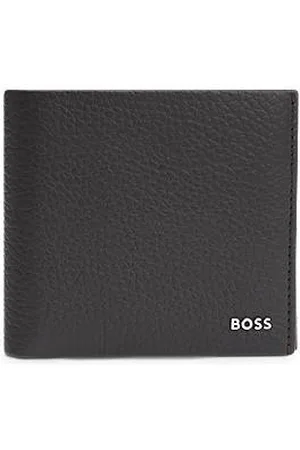 HUGO BOSS Portfel ze skóry licowej z literowym logo